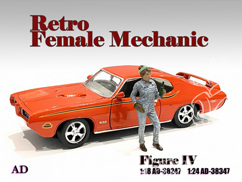 American Diorama figurine AD-38347 Retro femme Mécano IV 1/24