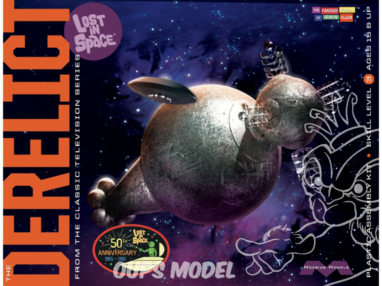 Moebius maquette serie télé 965 The Derelict Lost in Space 1/350