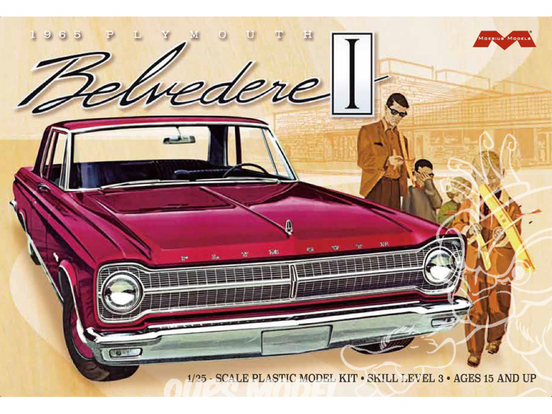 Moebius maquette voiture 1218 Plymouth Belvedere I 1965 1/25