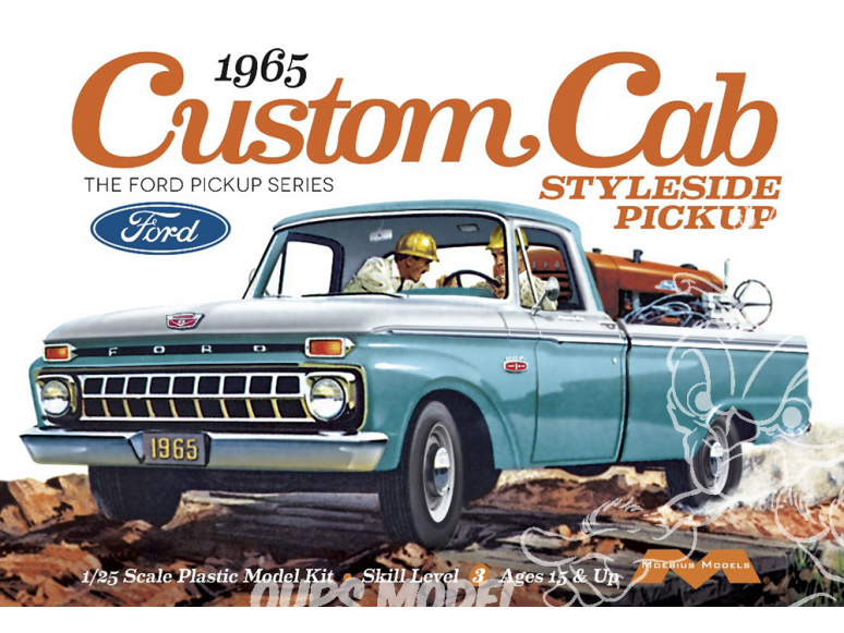 Moebius maquette voiture 1234 Ford F-Series Custom Cab Styleside 1966 Pick Up 1/25