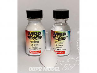 MRP peintures 006 Blanc 2K SUPER CLEAR 2 x 15ml