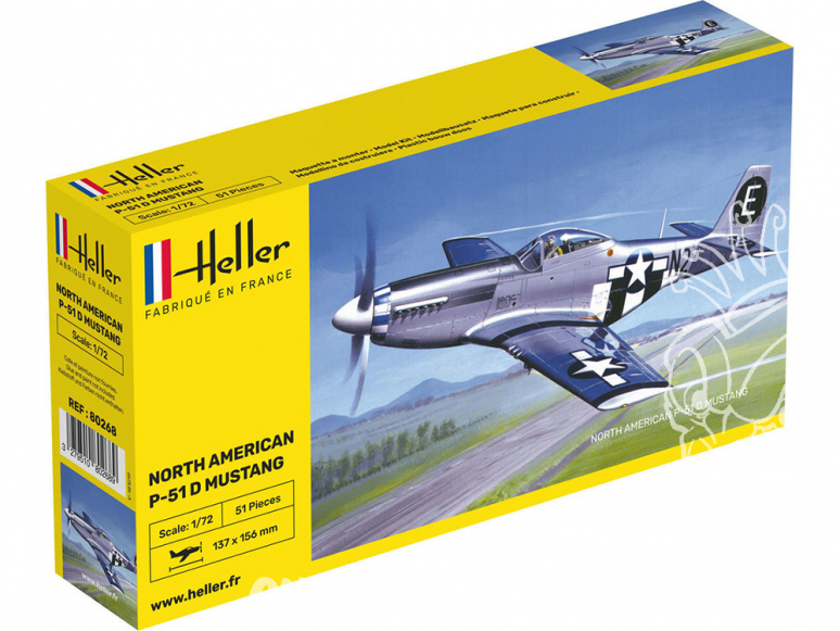 Heller maquette avion 80268 P-51 Mustang 1/72