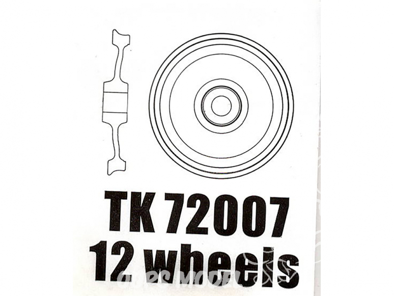 T-Model TK72007 12 roues alu pour wagon allemand 80T 1/72