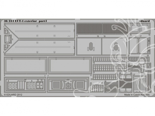 Eduard photodecoupe militaire 36234 Exterieur LVT4 1/35