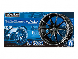 Aoshima maquette voiture 61183 Jantes Rays Volk Racing G25 18" et pneus 1/24