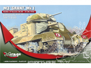 Mirage maquette militaire 728008 M3 GRANT Mk.I 'Bataille de GAZALA' 26.05-21.06.1942 1/72