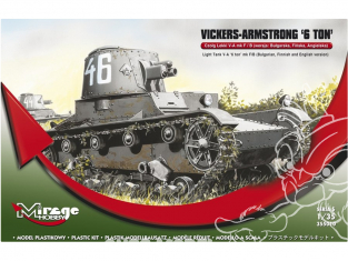 Mirage maquette militaire 355010 VICKERS-ARMSTRONG 6 ton Mk F / Bversion BULGARE, FINLANDAISE et ANGLAISE 1/35