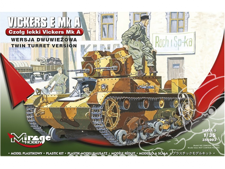 Mirage maquette militaire 355003 Char VICKERS E Mk.A DOUBLE tourelle 1/35