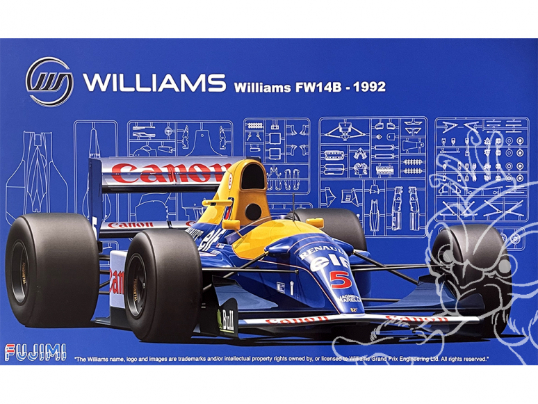 Fujimi maquette voiture 091976 Williams FW14B 1/20