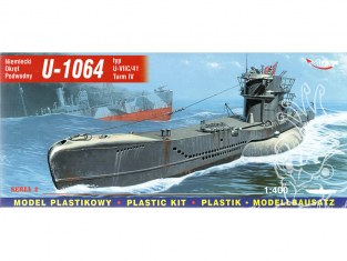 Mirage maquette Sous-marins 40415 Sous-marin allemand U-VIIC / 41 Turm IV U-1064 1/400