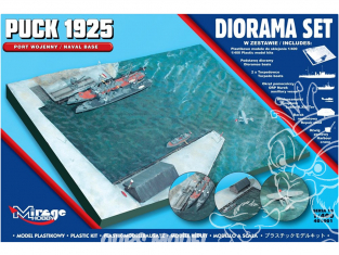 Mirage maquette bateau 401001 DIORAMA SET PUCK 1925 Port militaire 1/400