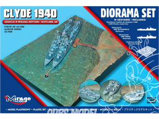 Mirage maquette bateau 401002 DIORAMA SET CLYDE 1940 ÉCOSSE, BOUCHE DE LA RIVIÈRE CLYDE 1/400