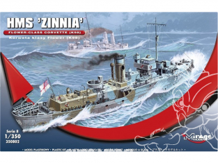 Mirage maquette bateau 350802 HMS Zinnia Corvette de classe Flower (K98) 1/350