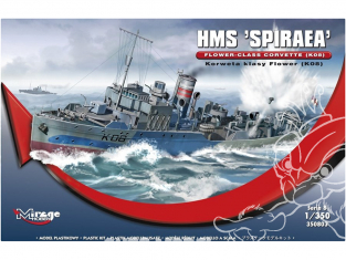 Mirage maquette bateau 350803 HMS SPIRAEA Corvette de classe Flower (K08) 1/350