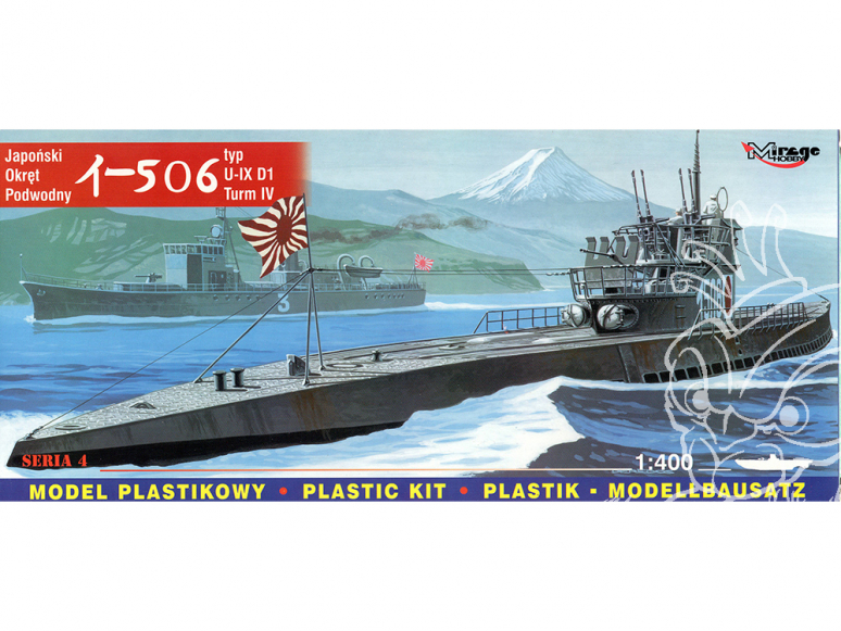 Mirage maquette Sous-marins 40046 Sous-marin japonais I-506 type IXD1 turm IV 1/400