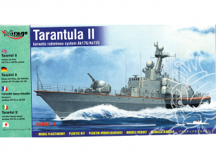 Mirage maquette Bateau 40220 Corvette Tarantul II avec SystèmeAK176 / AK725 Missile 1/400