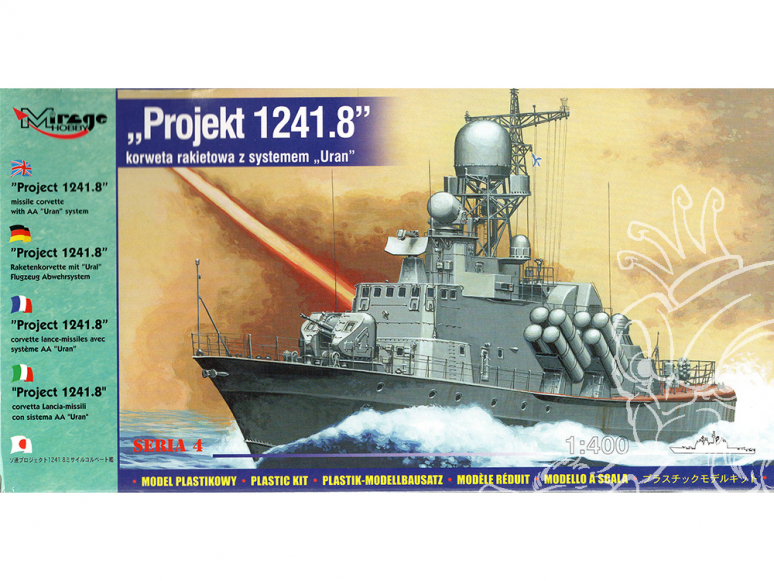 Mirage maquette Bateau 40422 Project 1241.8 Missile Corvette avec système Uran 1/400