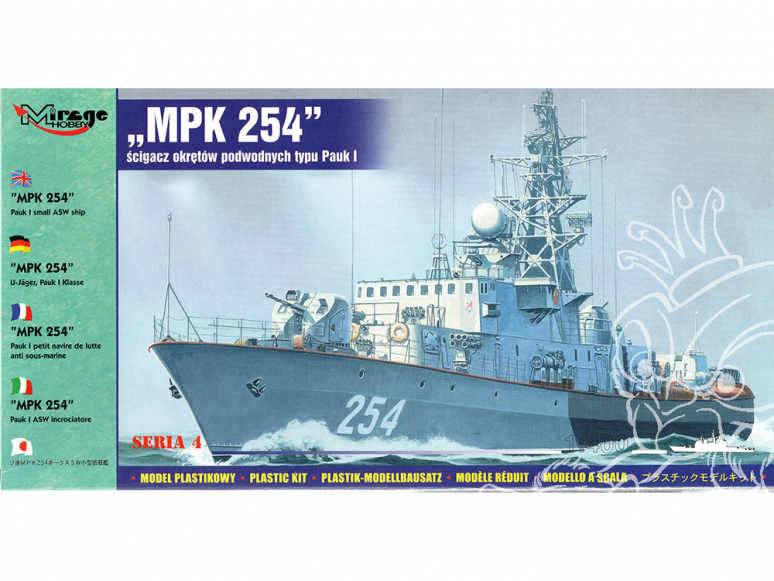 Mirage maquette Bateau 40424 Navire PAUK I ASW "MPK 254" 1/400
