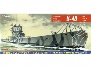 Mirage maquette Sous-marins 40045 U-40 type U-IX A Turm I sous-marin allemand 1/400