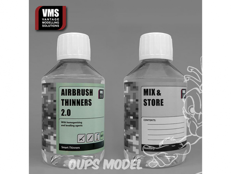 VMS TH01C Airbrush thinners 2.0 Acrylic concentrate - Diluant acrylique 2.0 concentré 200ml
