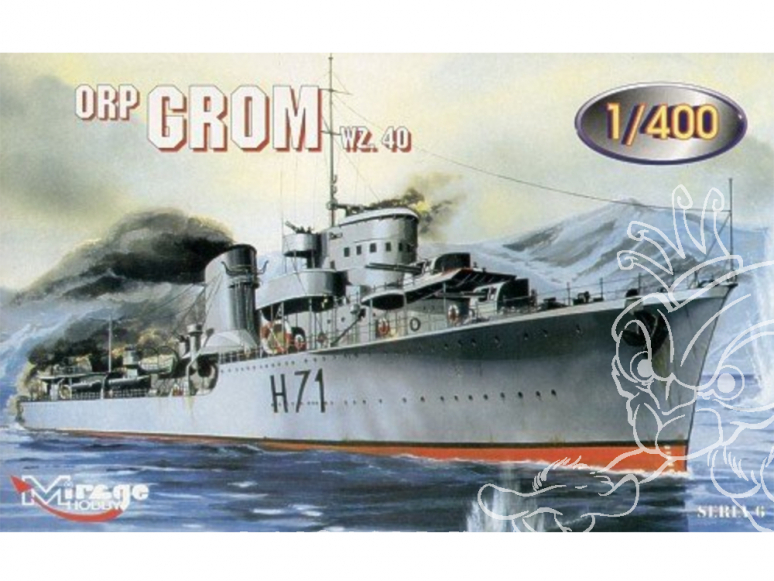 Mirage maquette Bateau 400614 destroyers ORP GROM wz.40 1/400