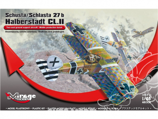 Mirage maquette avion 481308 Schusta / Schlasta 27b Halberstadt CL.II Avion d'attaque biplace Série milieu de production 1/72