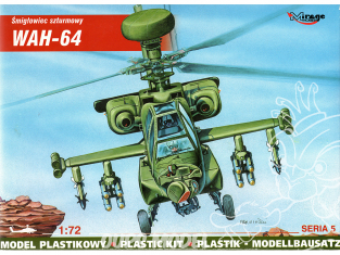 Mirage maquette helicoptere 72053 Hélicoptère d'attaque WAH-64 1/72