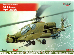 Mirage maquette helicoptere 72052 Hélicoptère d'attaque AH-64A Apache IFOR-Bosnie 1/72