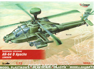 Mirage maquette helicoptere 72054 Hélicoptère d'attaque AH-64D Apache Longbowe 1/72