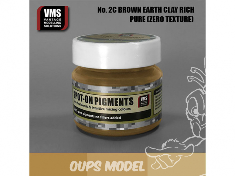 VMS Spot-On Pigments No2cZT Terre Européenne brune ton riche en argile Zero tex 45ml