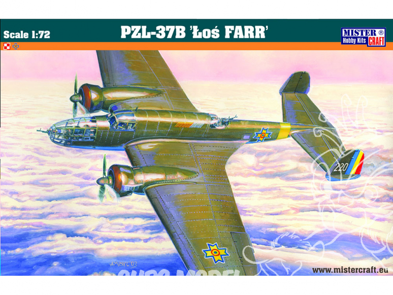 MASTER CRAFT maquette avion 040093 P-37B Łoś FARR 1/72