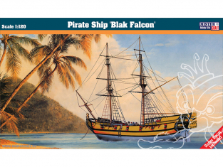 Master CRAFT maquette bateau 060619 Navire pirate Black Falcon 1:120
