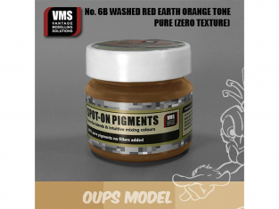 VMS Spot-On Pigments No6bZT Terre rouge ton orange délavé Zero tex 45ml