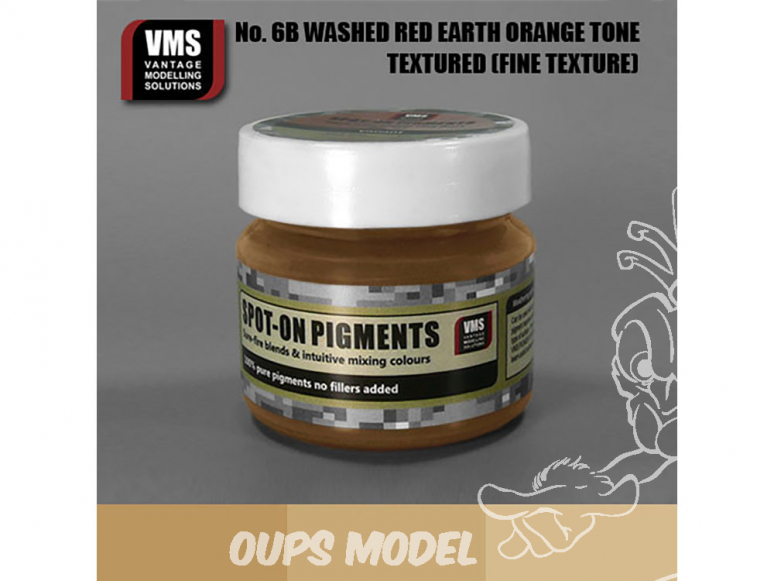 VMS Spot-On Pigments No6bFT Terre rouge ton orange délavé Fine tex 45ml