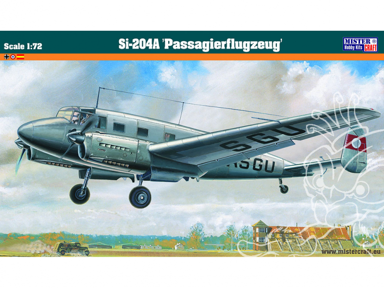 MASTER CRAFT maquette avion 060152 Siebel Avion de passagers Si-204A 1/72