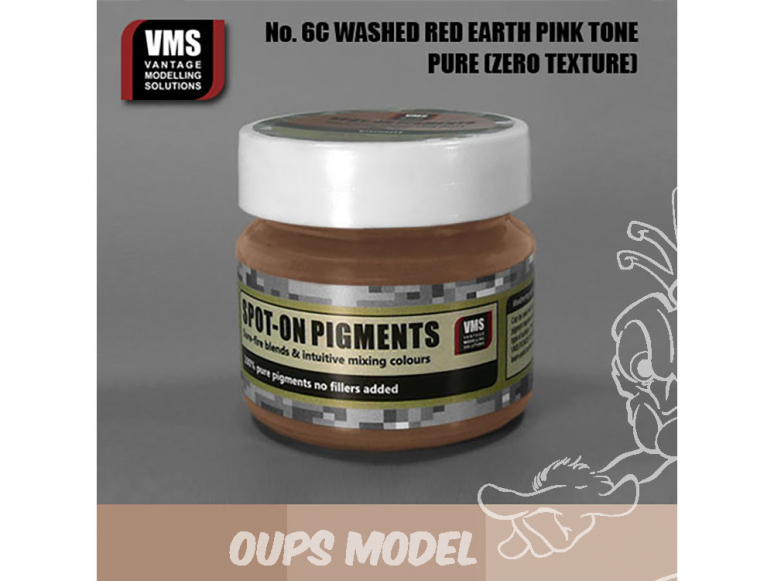 VMS Spot-On Pigments No6cZT Terre rouge ton rose délavé Zero tex 45ml