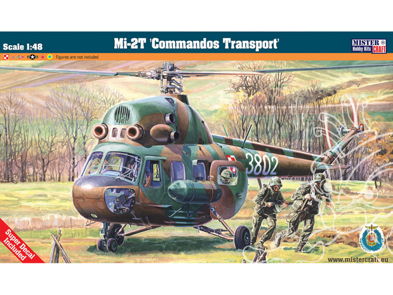 Master CRAFT maquette helicoptére 061524 Mil Mi-2T Comandos Transport 1/48