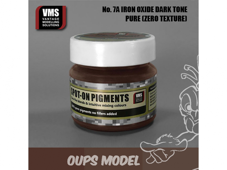 VMS Spot-On Pigments No7aZT Oxyde de fer foncé rouille ancienne ton foncé Zero tex 45ml