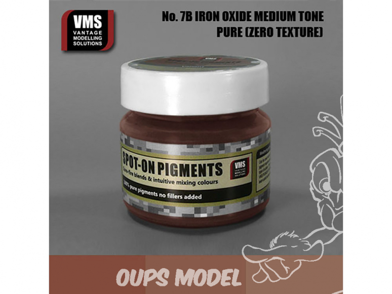 VMS Spot-On Pigments No7bZT Oxyde de fer foncé rouille ancienne ton moyen Zero tex 45ml