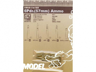 afv club maquette militaire 35174 MUNITIONS ET DOUILLES de 6 Pdr