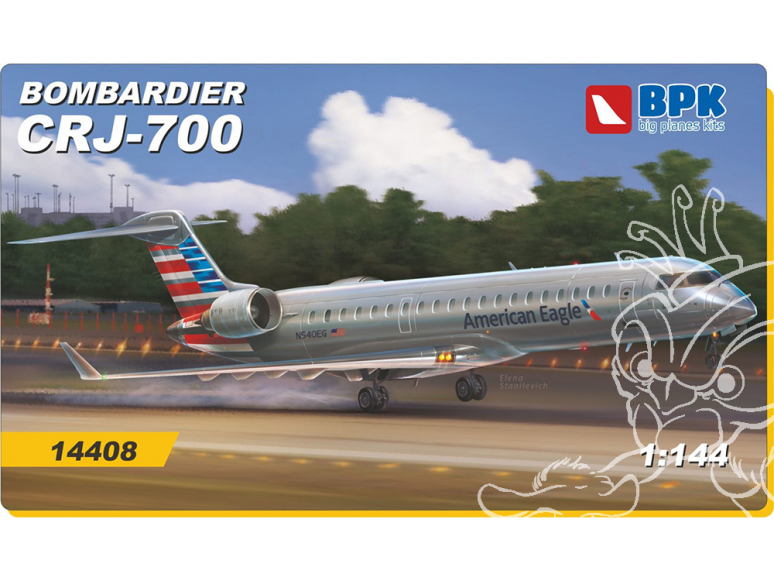 BPK maquette avion 14408 Bombardier CRJ-700 1/144