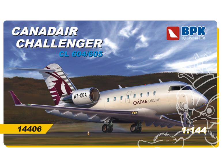 BPK maquette avion 14406 Canadair Challenger CL604/605 1/144