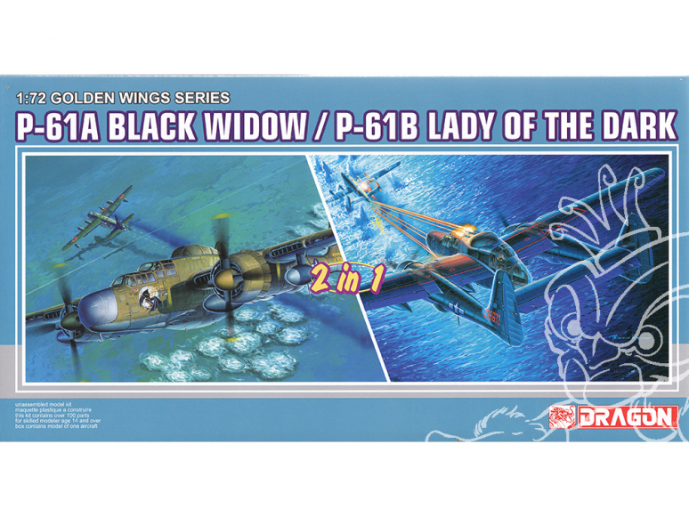 Dragon maquette avion 5122 P-61A / P-61B Black Window Dame des ténèbres 1/72