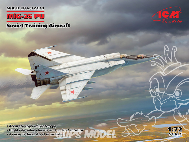 Icm maquette avion 72178 MiG-25PU Avion d'entraînement soviétique 1/72