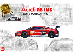 NuNu maquette voiture de Piste PN24024 Audi R8 LMS MACAU FIA GT 2015 1/24