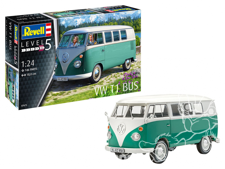 Revell maquette voiture 07675 VW Combi VW T1 Bus 1/24