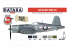 Hataka Hobby peinture acrylique Red Line AS05.2 Ensemble de peinture de la fin WWII US Navy 6 x 17ml