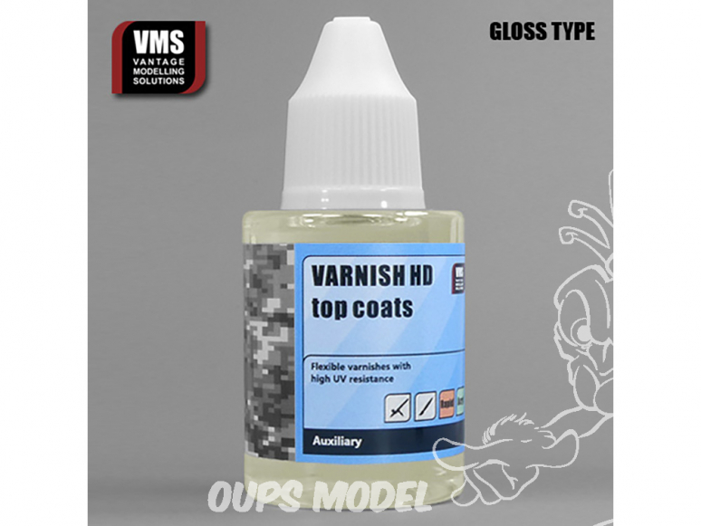 VMS AX.05G Varnish HD Top coats Gloss - Vernis HD Brillant 50ml