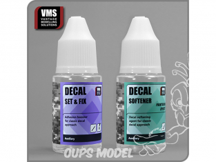 VMS AX.13 - Decal Set & Fix + Decal Softener - Fixateur + Assouplissant décalques 2 x 30ml