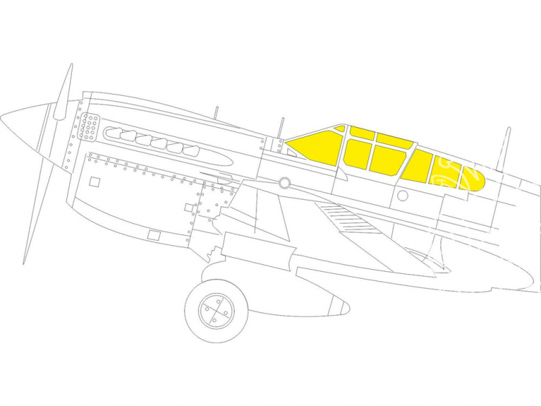 Eduard Express Mask JX275 P-40M Trumpeter 1/32